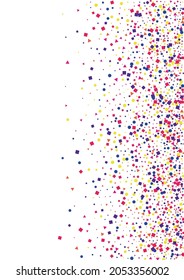 Triángulo verde colorido aislado. Fondo cuadrado del vector. Ilustración de Red Abstract Confetti. Círculo de eventos amarillos.