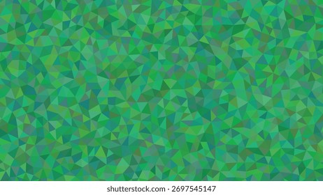 Mosaico de fondo geométrico de triángulo verde con tonos y tonos variados