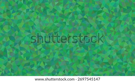 Green Triangle Geometric Background Mosaic with Varied Shades and Tones