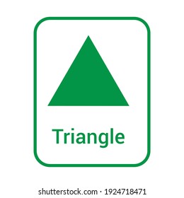 green triangle geometric shape for preschoolers