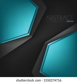 Green triangle geometric Vector background abstract overlap layer 