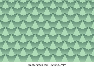 Green triangle gradient pattern vector illustration.