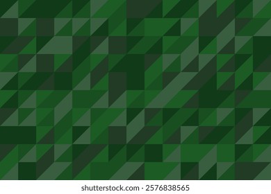 Green Triangle Graphic Background with Deep Gradient Shades and Modern Geometric Design
