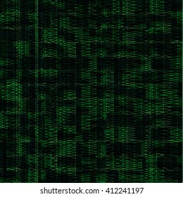 Green triangle line on black background