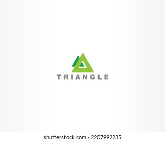 green triangle logo design icon concept