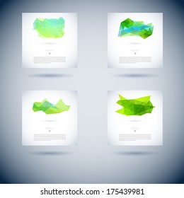 green triangle object abstract vector modern background set with triangle object green triangle object line water group colourful spring abstract background scene pile colorful digital cloud modern ar