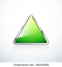 Green triangle sign