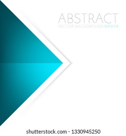 Green triangle vector background geometric overlap layer on white background for design