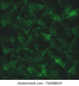 green triangles abstract texture,black background