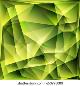 Green triangles background, polygonal design. Vector EPS 10 illustration. Vector EPS 10 illustration.