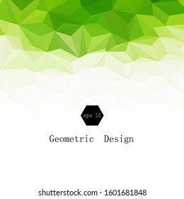 green triangles. polygonal style. modern design
