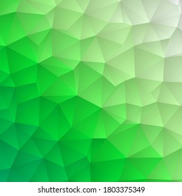 Green triangular background. Geometric design element