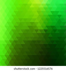green triangular background. polygonal style. layout for advertising