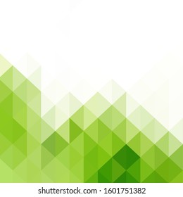 green triangular background. polygonal style. presentation template