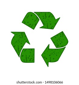 Green triangular eco recycle icon.   - Shutterstock ID 1498106066