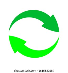 Green triangular eco recycle icons - vector
