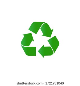 Green triangular eco recycle icons - vector