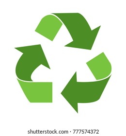 Green triangular eco recycle icons - vector