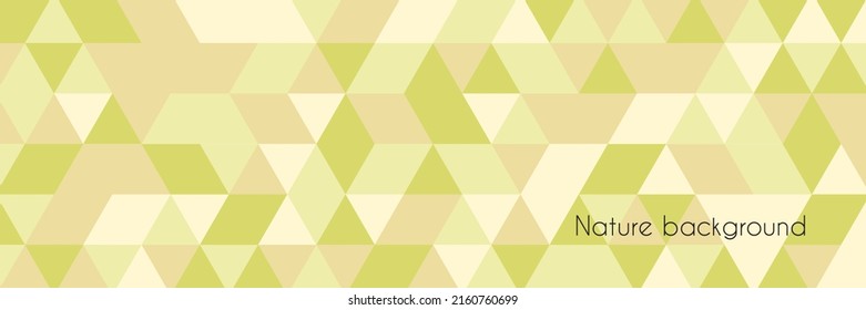 Green triangular mosaic pattern. Abstract geometric polygonal background.Poster, banner, flayer triangles shapes abstract nature background. Vector illustration