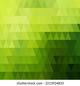 Green triangular pattern, geometric wallpaper. Abstract backgroundVector illustration. EPS 10