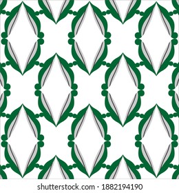 green tribe design pattern in white