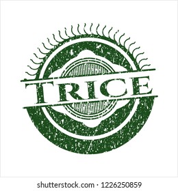 Green Trice distress rubber seal with grunge texture