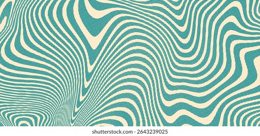 Green Trippy Psychedelic Texture Vector Illustration	