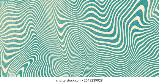 Green Trippy Psychedelic Texture Vector Illustration	
