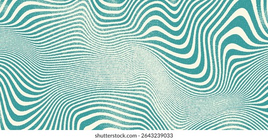 Green Trippy Psychedelic Texture Vector Illustration	
