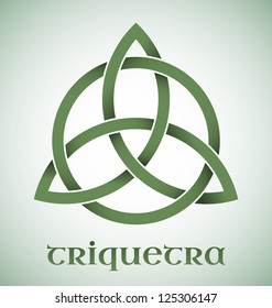 Green Triquetra symbol with gradients