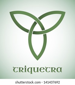 Green Triquetra symbol with gradients