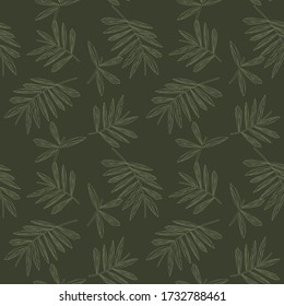 Green Tropical Leaf botanical seamless pattern background suitable for fashion prints, graphics, backgrounds and crafts