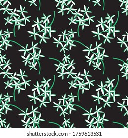 Green Tropical Leaf botanical seamless pattern background suitable for fashion prints, graphics, backgrounds and crafts