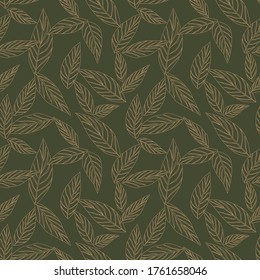 Green Tropical Leaf botanical seamless pattern background suitable for fashion prints, graphics, backgrounds and crafts