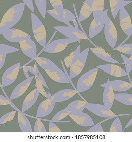 Green Tropical Leaf botanical seamless pattern background suitable for fashion prints, graphics, backgrounds and crafts