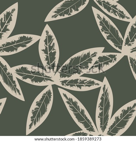 Green Tropical Leaf botanical seamless pattern background suitable for fashion prints, graphics, backgrounds and crafts