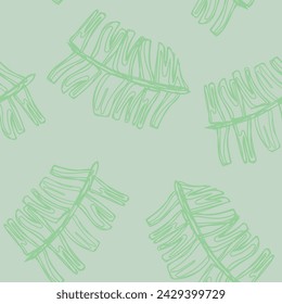 Green Tropical Leaf seamless pattern design for fashion textiles, graphics and crafts