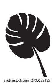 Hoja tropical verde. Ilustración vectorial	