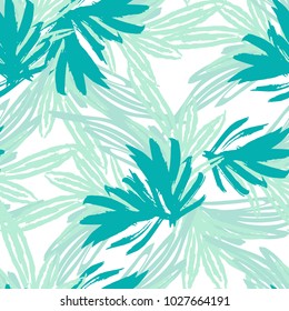 Green Tropical Leaves Tropical Seamless Pattern for Summer