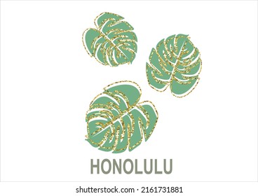 diseño de vector tropical verde mano