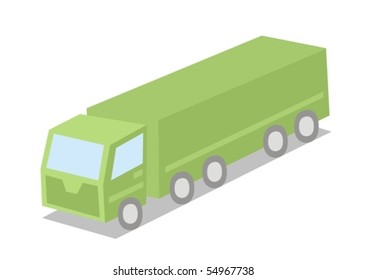 Green truck.