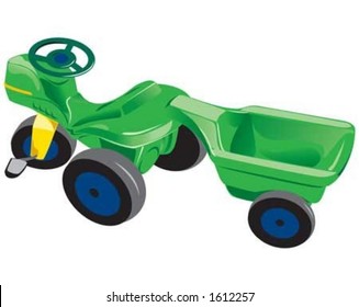 Green truck toy.