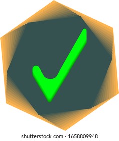 Green true button vector desing.