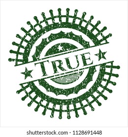 Green True rubber grunge texture seal