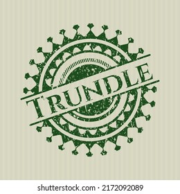 Green Trundle distress rubber grunge seal. 