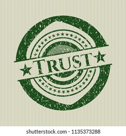 Green Trust with rubber seal texture