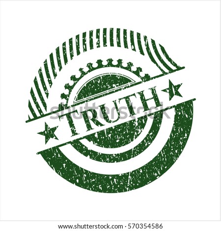 Green Truth distressed with rubber seal texture