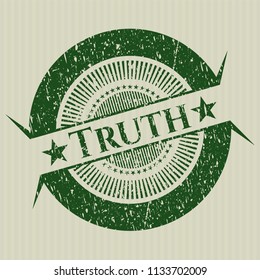Green Truth with rubber seal texture