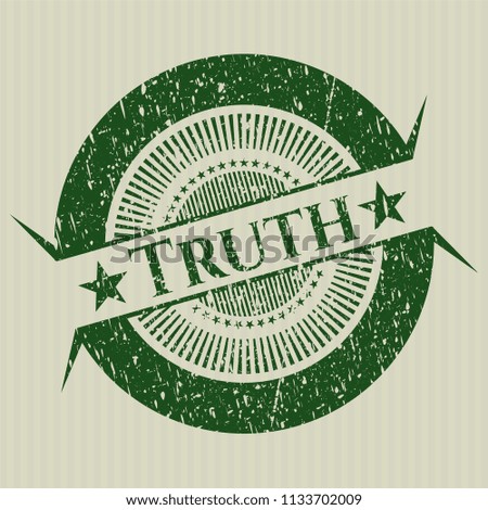 Green Truth with rubber seal texture