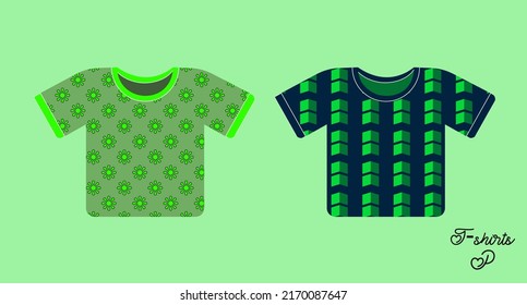 Green T-shirt cartoon vector and illustration, Vector design for textile and industrial products.